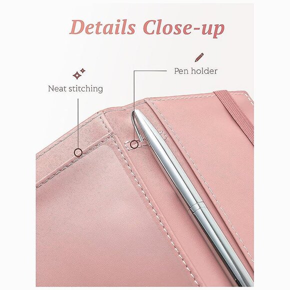 Checkbook Cover for Personal Checkbook Blush Pink - Picture 3 of 7